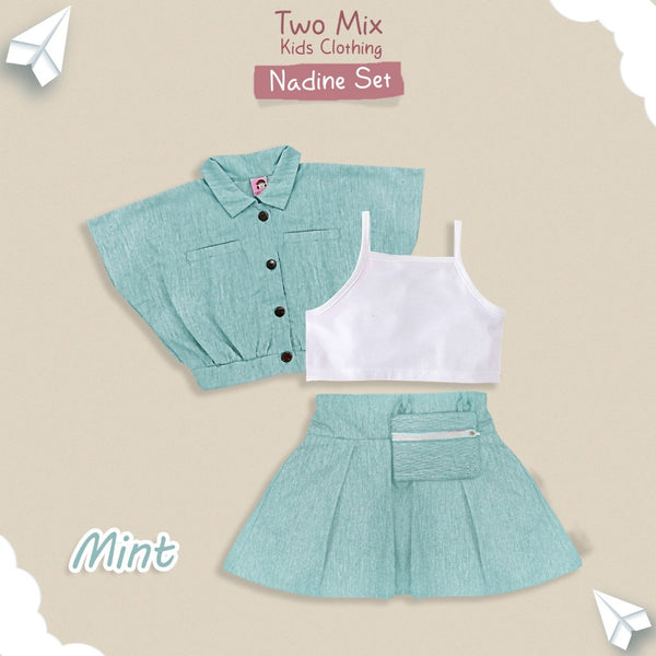 Two Mix - Nadine One Set Baju Setelan Anak Perempuan Lucu 1-6 Tahun 4386
