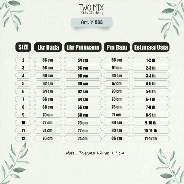 Two Mix - Dress Anak Natal Perempuan - Gaun Anak Cewek Pesta Christmas Satin 1-12 Tahun Y888