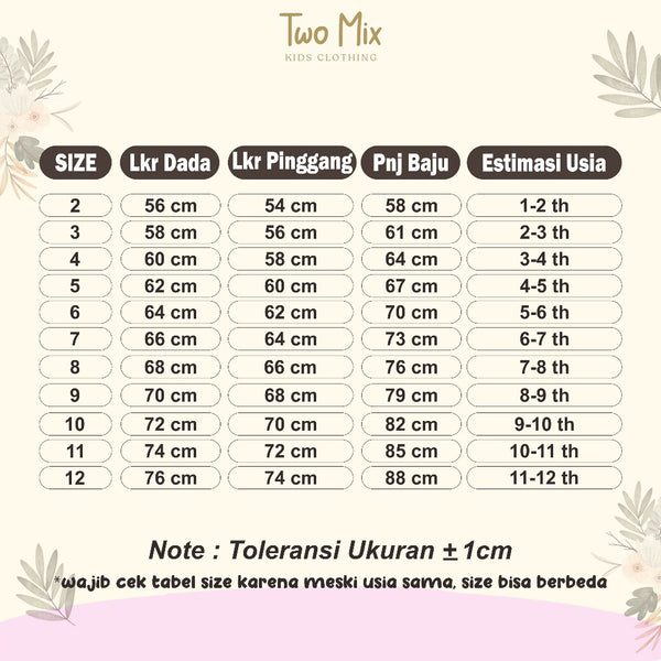Two Mix - Baju Dress Anak Perempuan Lucu - Outfit OOTD Anak Cewek 1-12 Tahun 4187b