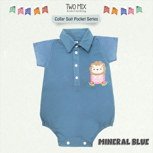 Two Mix - Baju Jumper Bayi Playsuit  - Collar Suit Lucu Laki Laki / Perempuan 0 1 2 Tahun 4302