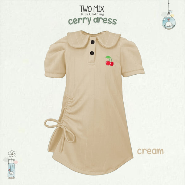 Two Mix - Baju Anak Perempuan Lucu - Cherry Dress Pakaian Anak Cewek 1 2 3 4 5 6 7 8 Tahun 4372B