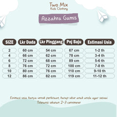 Two Mix - Raya Collection 2024 - Baju Gamis Anak Perempuan Muslim Lebaran 1-12 Tahun 4398