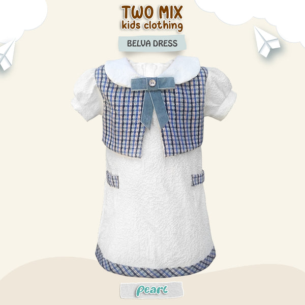 Two Mix - Belva Dress Anak Perempuan Lucu - Baju Anak Cewek Lebaran 1-12 Tahun 4391