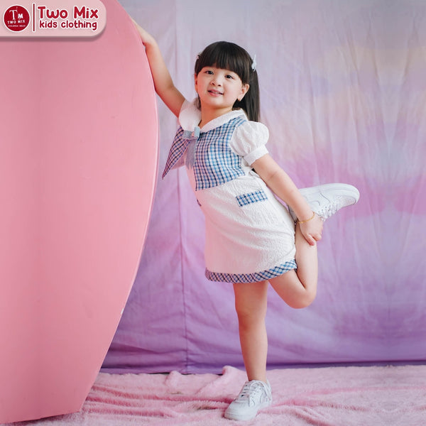 Two Mix - Belva Dress Anak Perempuan Lucu - Baju Anak Cewek Lebaran 1-12 Tahun 4391