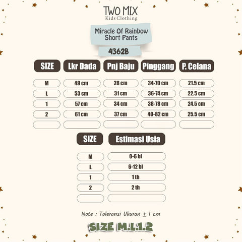 Two Mix - Set Baju Bayi Kaos 0 6 12 Bulan - Setelan Baby Celana Pendek / Panjang 0 - 2 Tahun 4362A 4362B