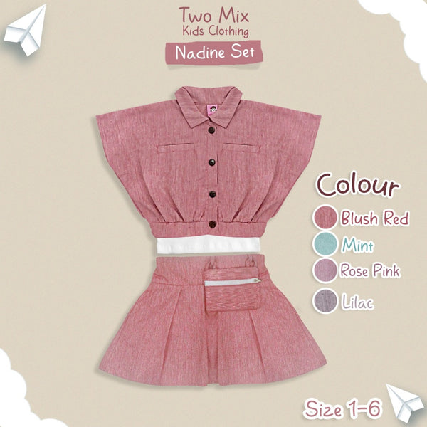 Two Mix - Nadine One Set Baju Setelan Anak Perempuan Lucu 1-6 Tahun 4386