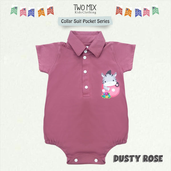 Two Mix - Baju Jumper Bayi Playsuit  - Collar Suit Lucu Laki Laki / Perempuan 0 1 2 Tahun 4302