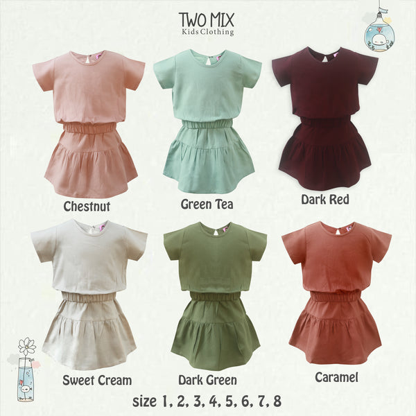 Two Mix - Baju Anak Perempuan Setelan Katun 1-8 Tahun 4361A