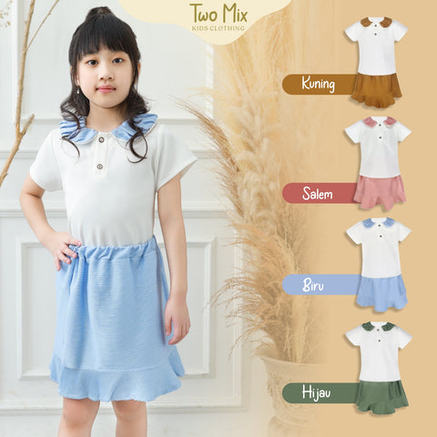 Two Mix Setelan Anak Perempuan Kasual Usia 1-8 Tahun 4238