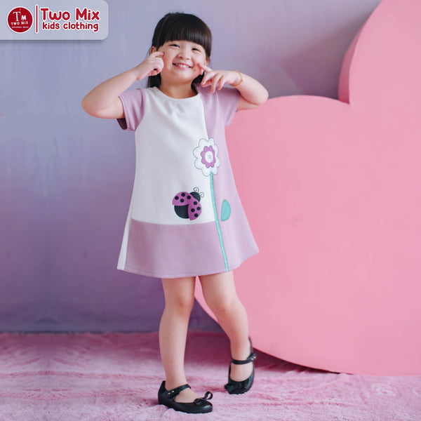 Two Mix Dress Anak 4093