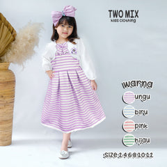 Two Mix Dress Anak 4135