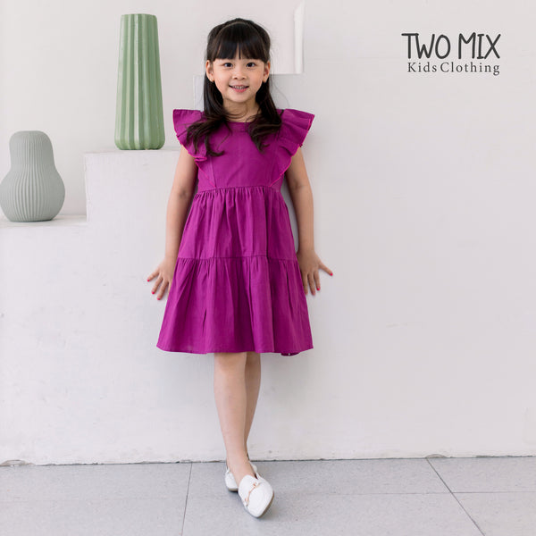Two Mix Dress Anak Perempuan - Baju Anak Cewek - Girls Dress 1-8 Tahun 4335
