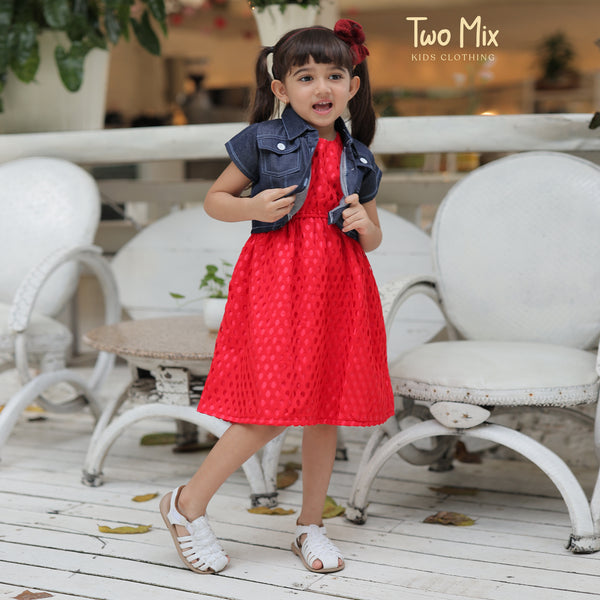 Two Mix - Baju Anak Perempuan Lebaran - Dress Anak Cewek Rompi 4345