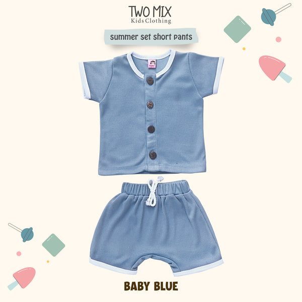 Two Mix - Setelan Baju Bayi Lengan Pendek Perempuan / Laki-Laki - 0-2 Tahun 4360C