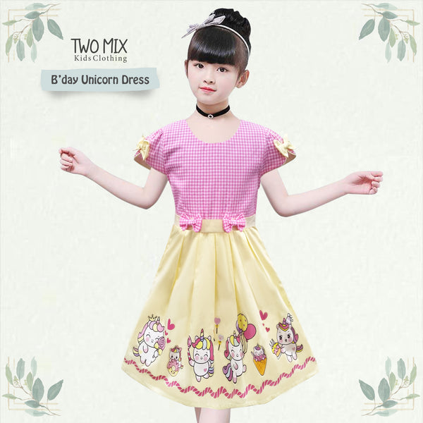 Two Mix - Dress Anak Cewek Unicorn - OOTD Baju Anak Perempuan 1-12 Tahun 4367