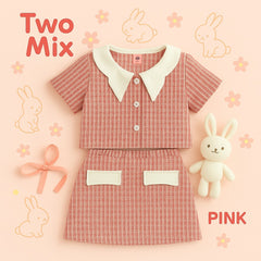 Two Mix - Mariposa Set Setelan Baju Anak Perempuan Korean Style 1-12 Tahun 4402