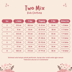 Two Mix - Adrea Set Setelan Anak Cewek - One Set Anak Perempuan 1-8 Tahun 4406