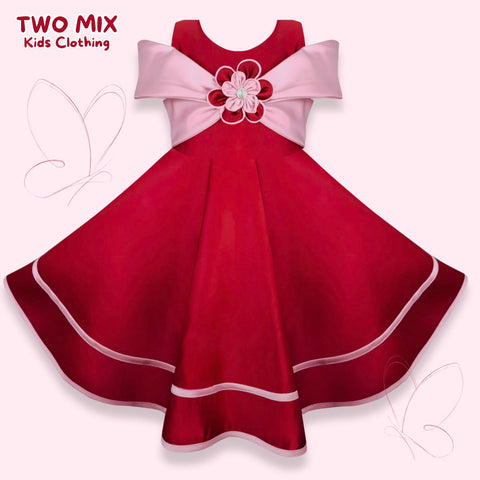 Two Mix - Gabriella Dress - Dress Natal Anak Perempuan - Christmas Dress 1-12 Tahun 4425