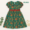Two Mix - Aruni Dress Batik Anak Perempuan 4457A Bahan Katun Cantik Elegan Merah Hijau Size 7 - 12