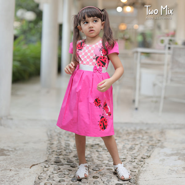 Two Mix OOTD Outfit Dress Gaun Anak Cewek 1-12 Tahun 4319