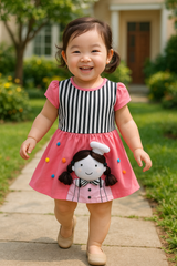 Two Mix Dress Anak 2974