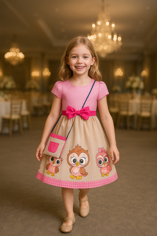 Two Mix - Baju Anak Perempuan Lucu  - Dress Anak Cewek Natal Christmas Free Tas Owl 1-12 Tahun 4079