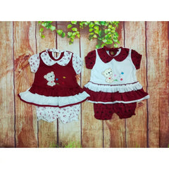 Two Mix Dress Bayi Baju Bayi Perempuan Murah dj434d