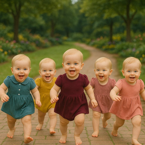 Two Mix Short Dress - Dress Bayi Perempuan - Rok Anak Perempuan 0Y - 3Y 4220