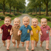 Two Mix - Baju Jumper Bayi Playsuit  - Collar Suit Lucu Laki Laki / Perempuan 0 1 2 Tahun 4302