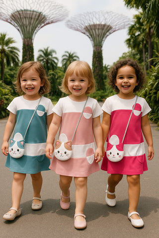 TWO MIX Dress Anak Perempuan Circle + Free Tas Anak Cantik 1-8 tahun 4230