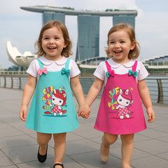 TWO MIX Baju Anak Perempuan - Dres Anak Perempuan Lucu 1-8 Tahun 4207