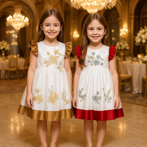 Two Mix - Dress Anak Pesta Perempuan - Gaun Anak Satin Dress 1-12 Tahun Y896