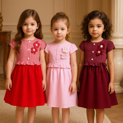 Two Mix Dress Anak Perempuan / Baju Anak Perempuan 4310