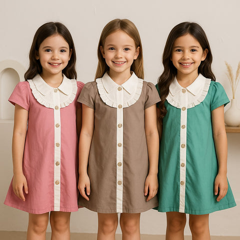 Two Mix - Hanna Dress - Baju Anak Perempuan Cantik Kasual Korean Style 1-8 Tahun 4410