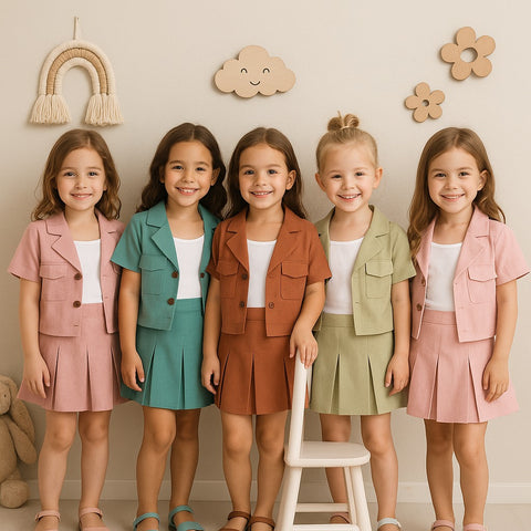Two Mix Setelan Rok Anak Perempuan - Allina Set Rompi Anak Cewek 1-6 Tahun 4370b