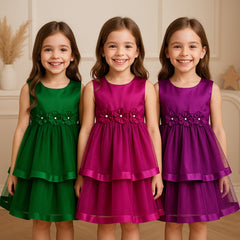 Two Mix Dress Anak Perempuan Fashion - Gaun Anak Pesta Wanita Size 1-12 Tahun Y872