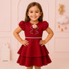 Two Mix Dress Anak Perempuan Bahan Satin Premium Usia 1-12 Tahun Y876