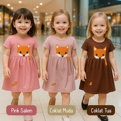 Two Mix Baju Anak Anak Perempuan Bahan Kaos Katun Scuba Usia 1-8 Tahun 4178