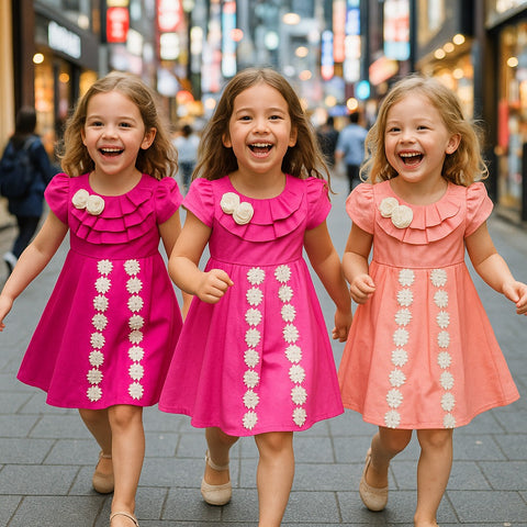 Two Mix - Dress Anak Natal Perempuan - Gaun Anak Cewek Pesta Christmas Satin 1-12 Tahun Y887