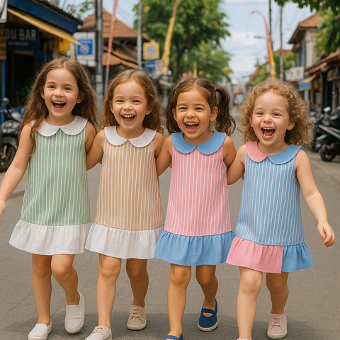 Two Mix - Outfit Baju Rania Dress Anak Perempuan Cantik Katun 1-8 Tahun 4405