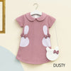 Two Mix Dress Anak Perempuan - Baju Anak Fashion Motif Kelinci 4301