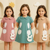 Two Mix Dress Anak Perempuan - Baju Anak Fashion Motif Kelinci 4301
