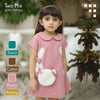 Two Mix Dress Anak Perempuan - Baju Anak Fashion Motif Kelinci 4301