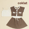 Two Mix - Baju One Set Anak Perempuan - Setelan Anak Cewek Lucu Salur Kaos 1 2 3 4 5 6 7 8 Tahun 4366B