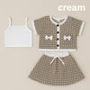 Two Mix - Baju One Set Anak Perempuan - Setelan Anak Cewek Lucu Salur Kaos 1 2 3 4 5 6 7 8 Tahun 4366B