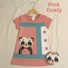 Two Mix - Dress Anak Perempuan Lucu Print Bear Bonus Tas Bear 1-8 Tahun 4296