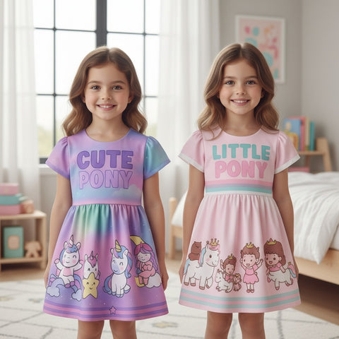Two Mix - Dress Anak Perempuan - Baju Anak Pony Dress 1-12 Tahun 4368A