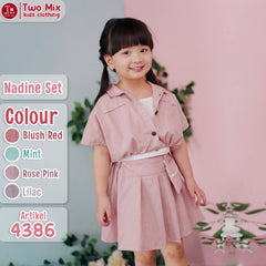 Two Mix - Nadine One Set Baju Setelan Anak Perempuan Lucu 1-6 Tahun 4386