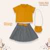 Two Mix - Emilia Setelan Baju Rok Anak Perempuan Gemas + Tas Lucu 1-6 Tahun 4412