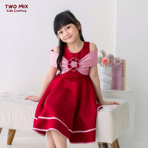 Two Mix - Gabriella Dress - Dress Natal Anak Perempuan - Christmas Dress 1-12 Tahun 4425